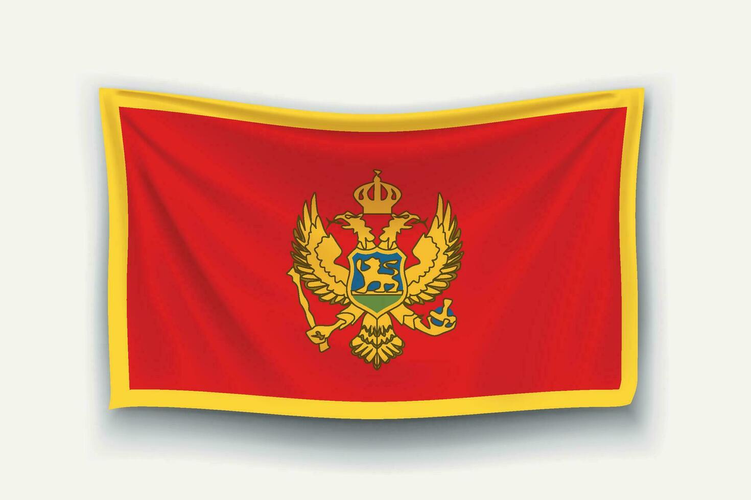 vlag van montenegro vector