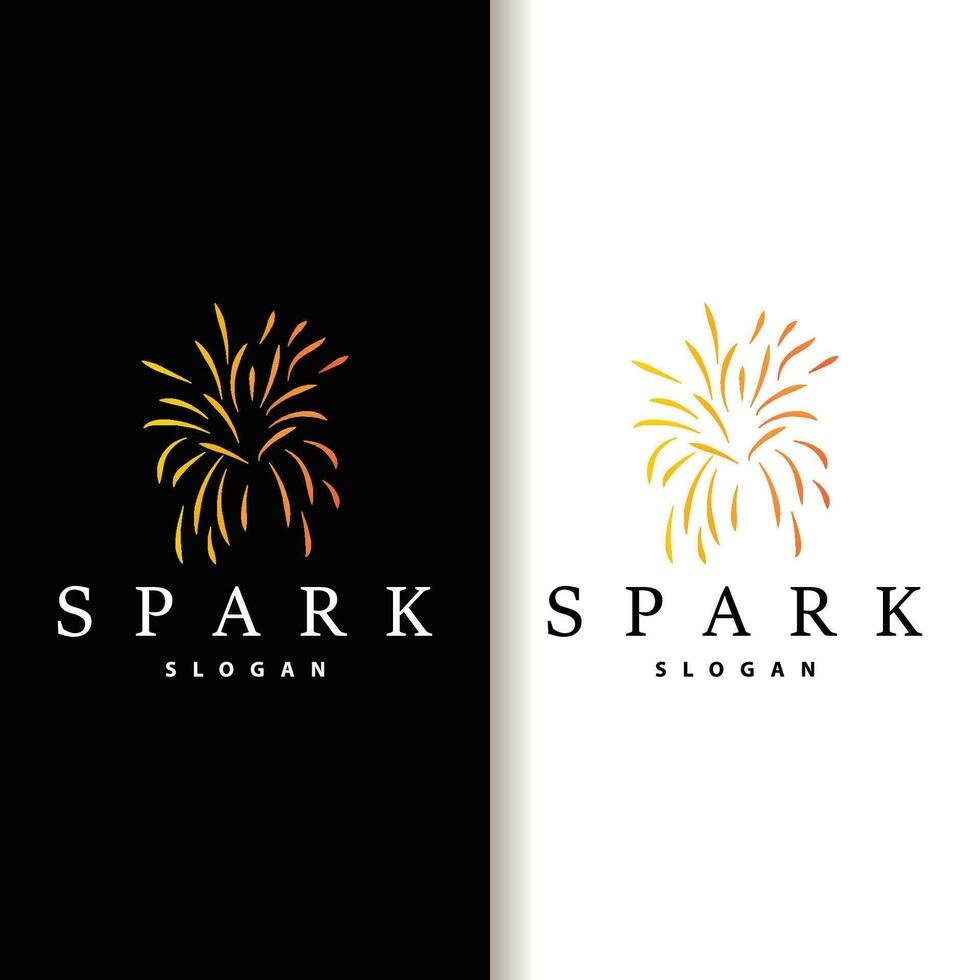 vuurwerk logo, modern abstract ontwerp gemakkelijk kleurrijk vonk, vector sjabloon illustratie