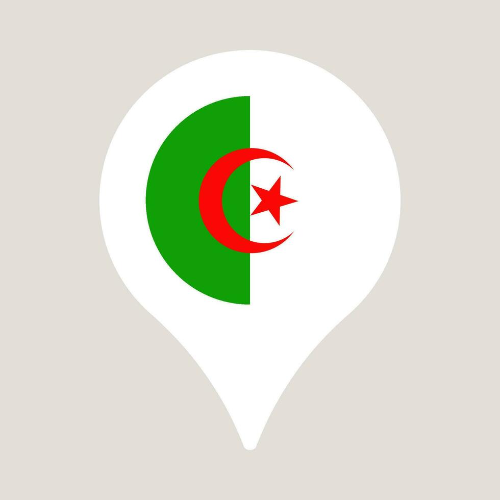 Algerije pin plaats vlag. vector illustratie nationaal vlag geïsoleerd Aan licht achtergrond