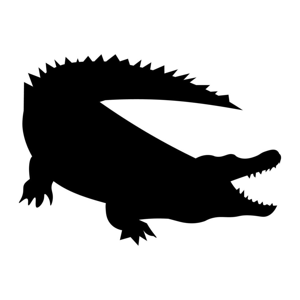 alligator teken, alligator Oppervlakte teken vector