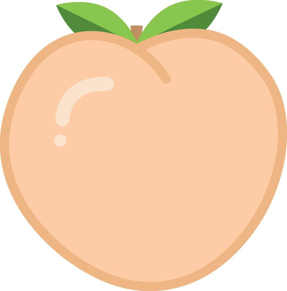 perzik fruit vector schattig illustratie