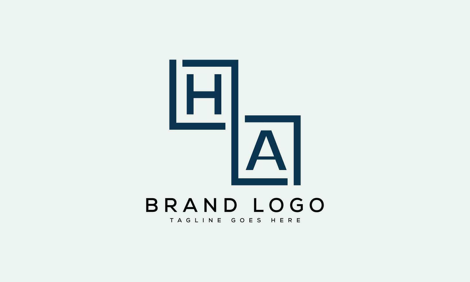 brief ha logo ontwerp vector sjabloon ontwerp voor merk.