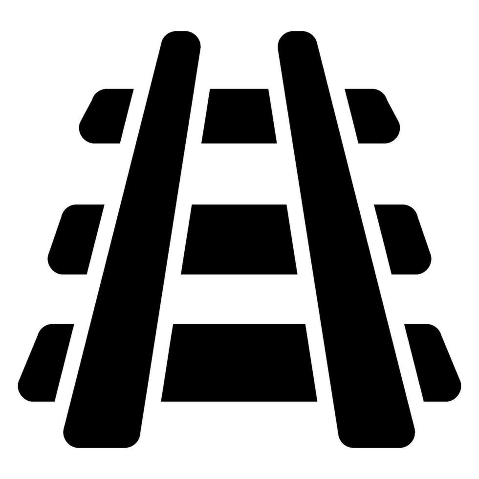 spoorweg glyph icoon vector