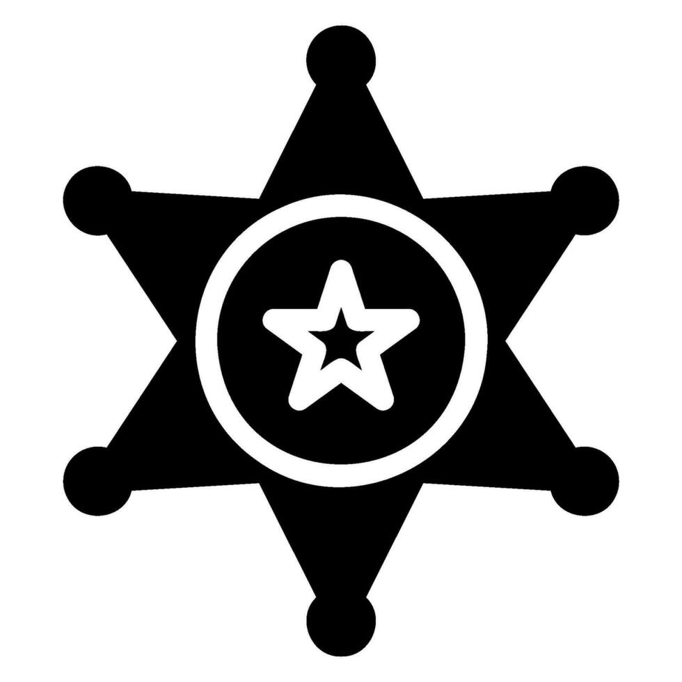 sheriff glyph-pictogram vector