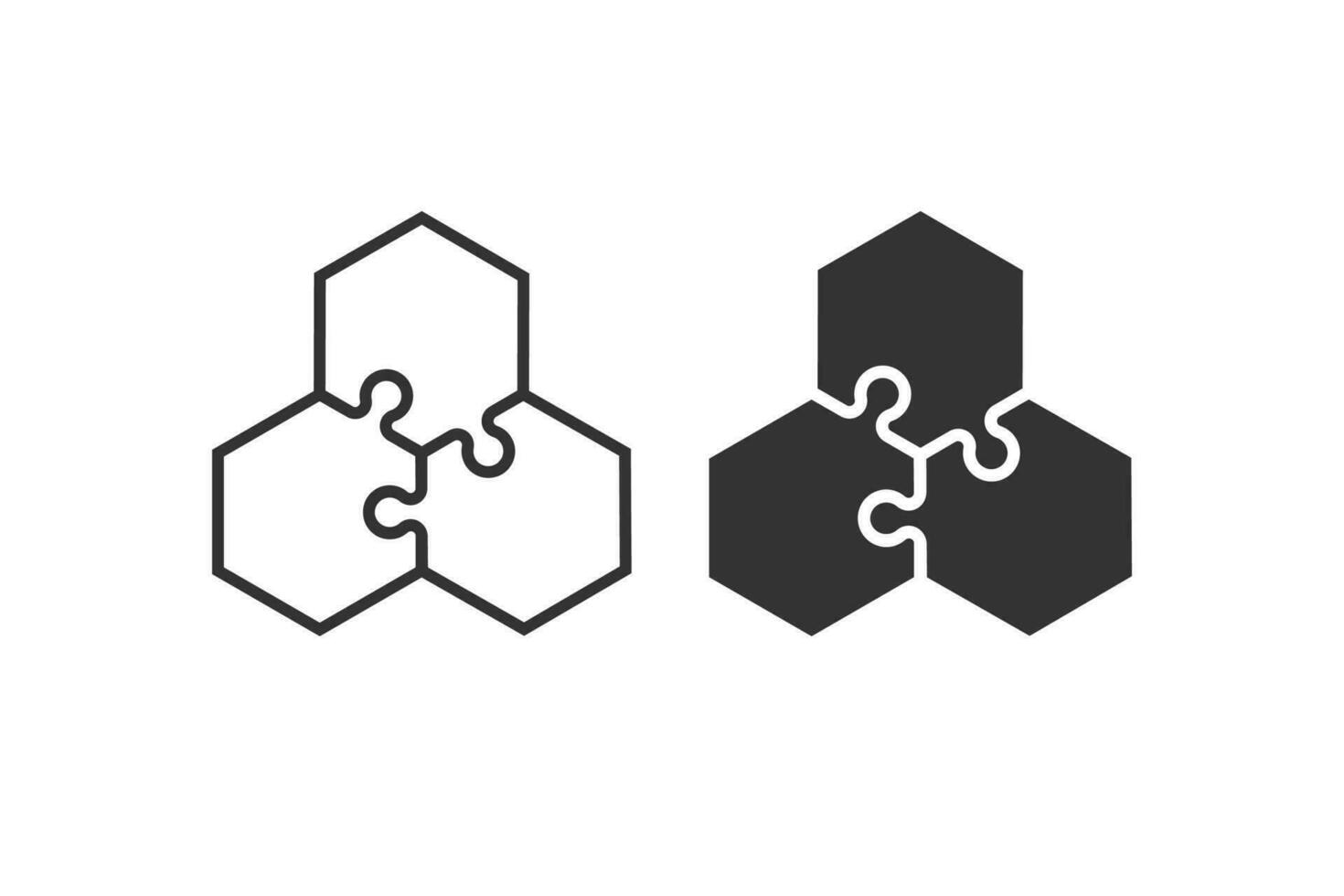 drie stuk vlak puzzel ronde infographic presentatie. vector illustratie ontwerpen.