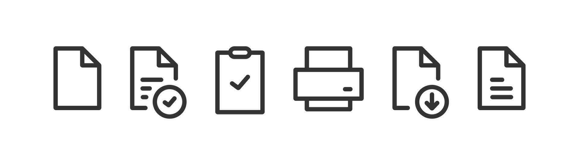 kantoor document icoon set. vector illustratie ontwerp.