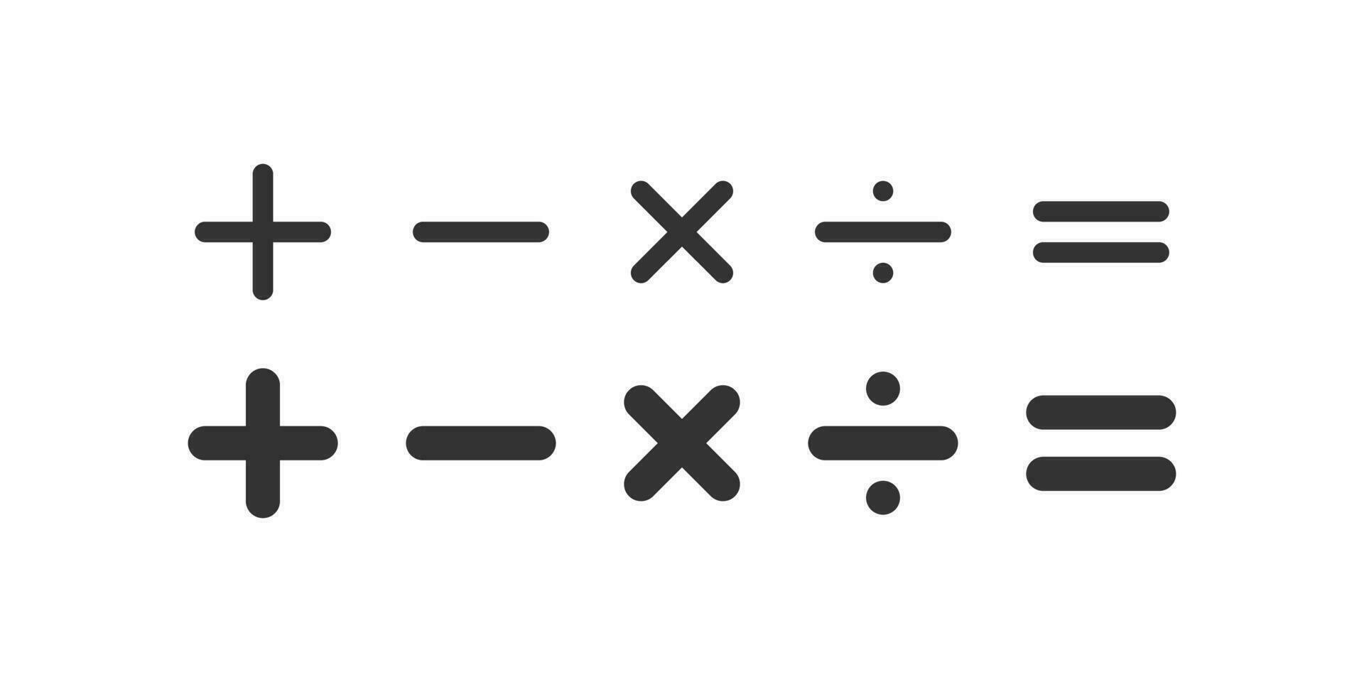 wiskunde symbolen wiskunde icoon set. vector illustratie ontwerpen.