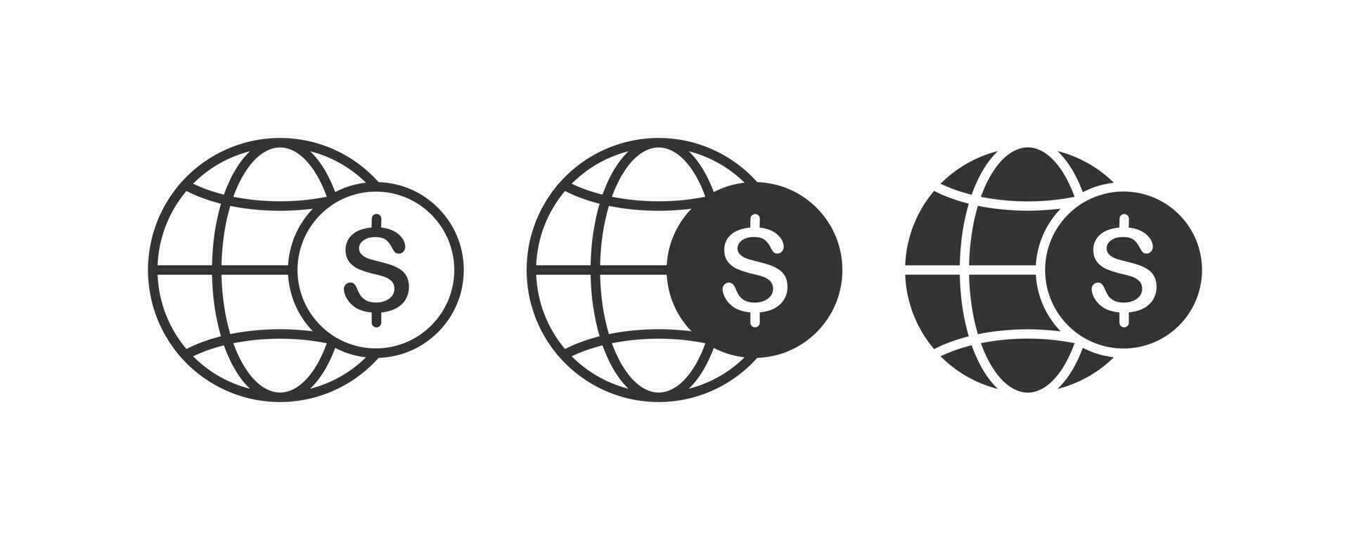 wereldbol en geld. globaal economie concept icoon. vector illustratie ontwerp.wereld en geld. globaal economie concept icoon. vector illustratie ontwerp.
