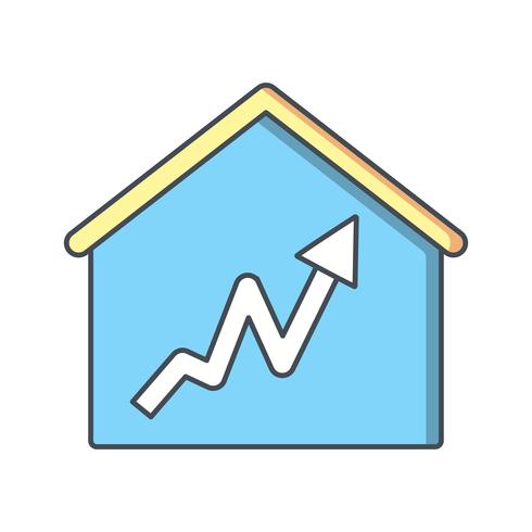 Grafiek huis vector pictogram