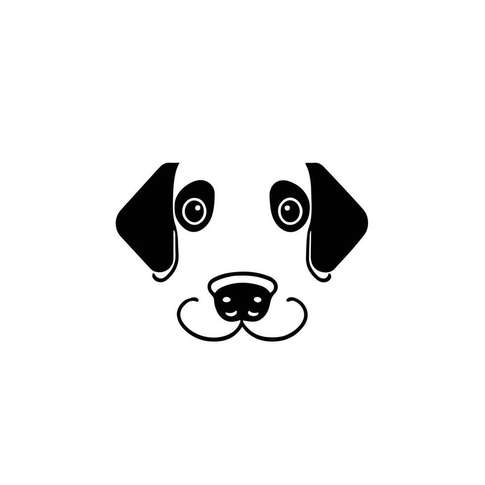 hond hoofd icoon, hond gezicht teken, hond gezicht icoon in lijn kunst, vector grafiek.
