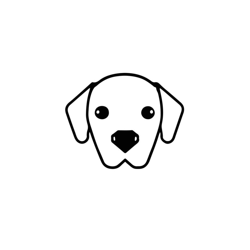 hond hoofd icoon, hond gezicht teken, hond gezicht icoon in lijn kunst, vector grafiek.