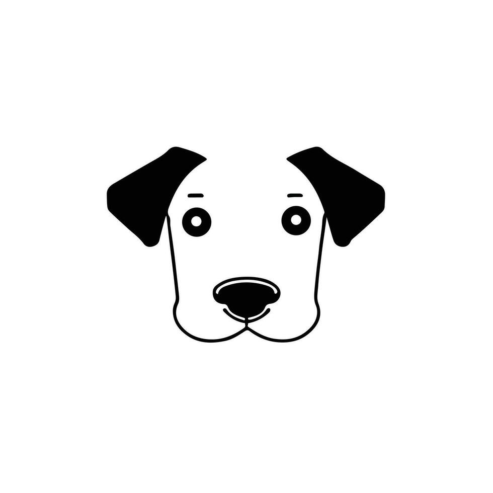 hond hoofd icoon, hond gezicht teken, hond gezicht icoon in lijn kunst, vector grafiek.