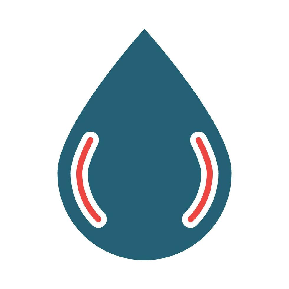 water laten vallen glyph twee kleur icoon ontwerp vector