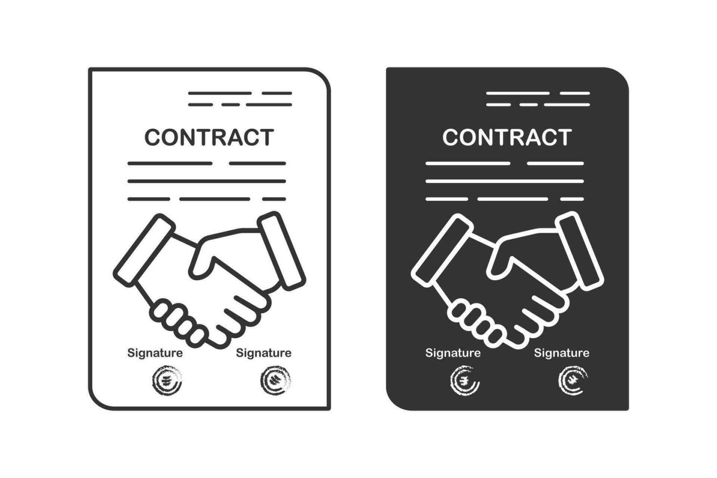 contract icoon. vector illustratie ontwerpen.