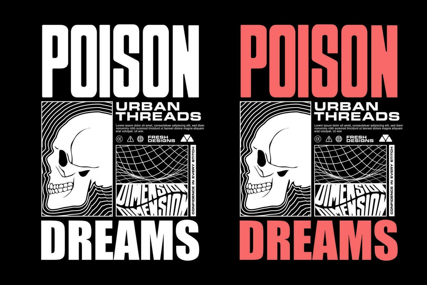 modern streetwear citaten grafisch tee ontwerp sjabloon vector