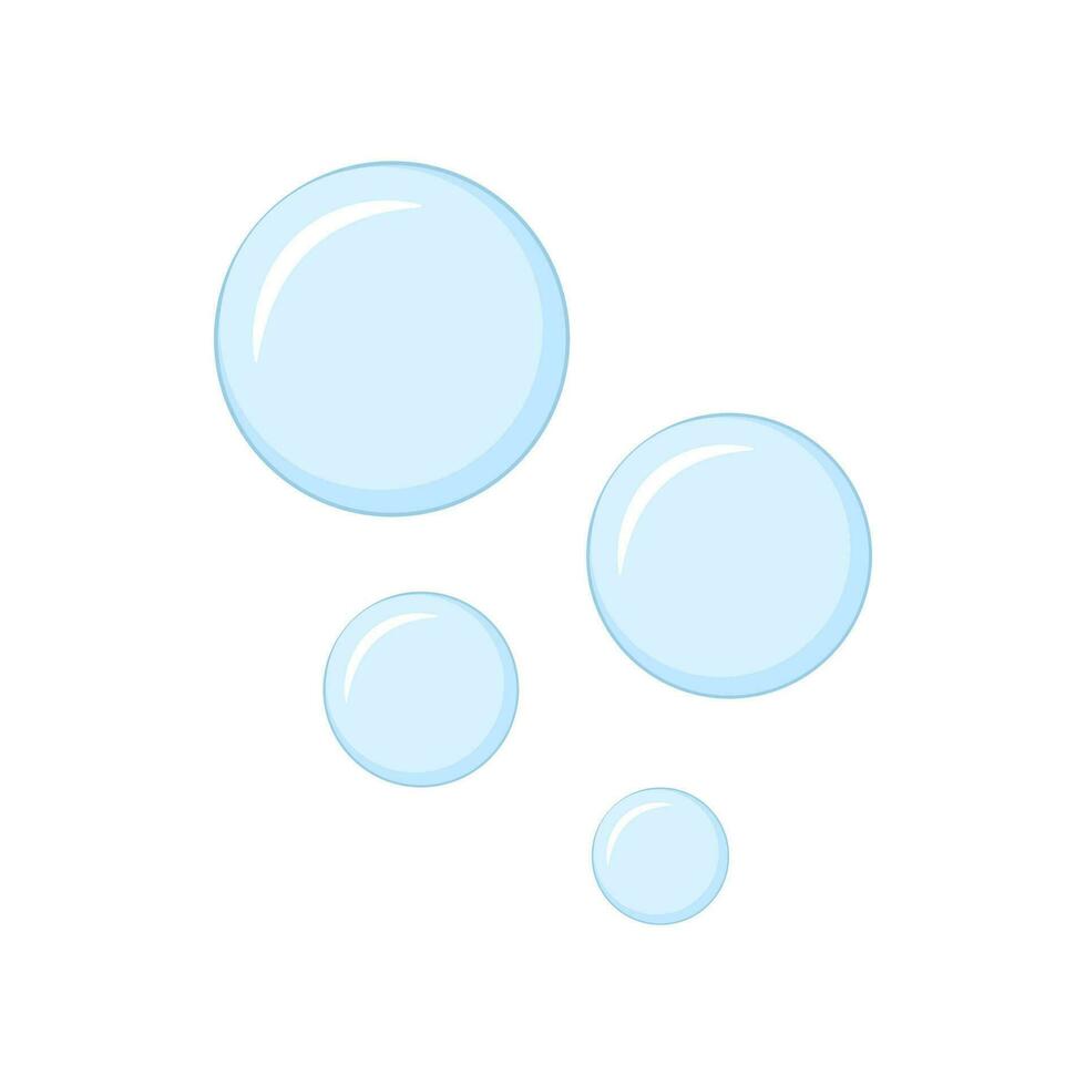 blauw bubbel icoon. zeep bubbel illustratie symbool. bubbel water vector