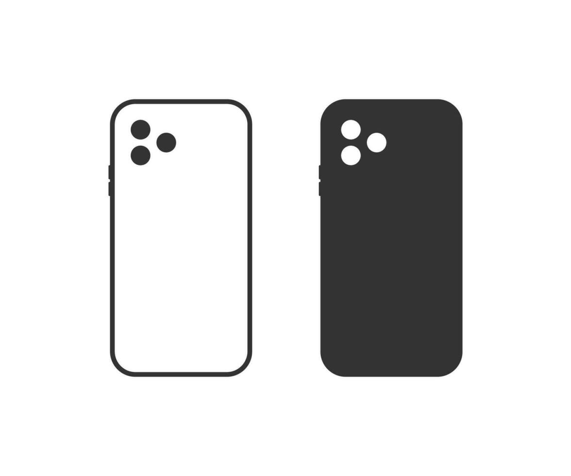 terug visie telefoon icoon. smartphone symbool. teken apparaat vector vlak.