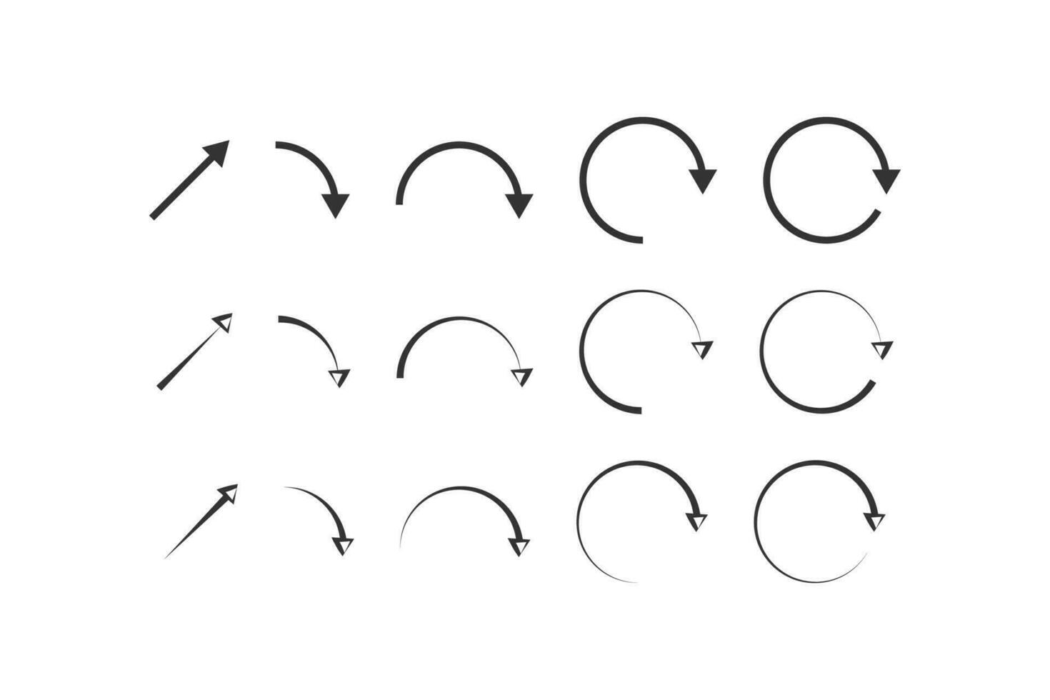 cirkel pijl icoon. pijl omhoog symbool. teken wijzer vector. vector