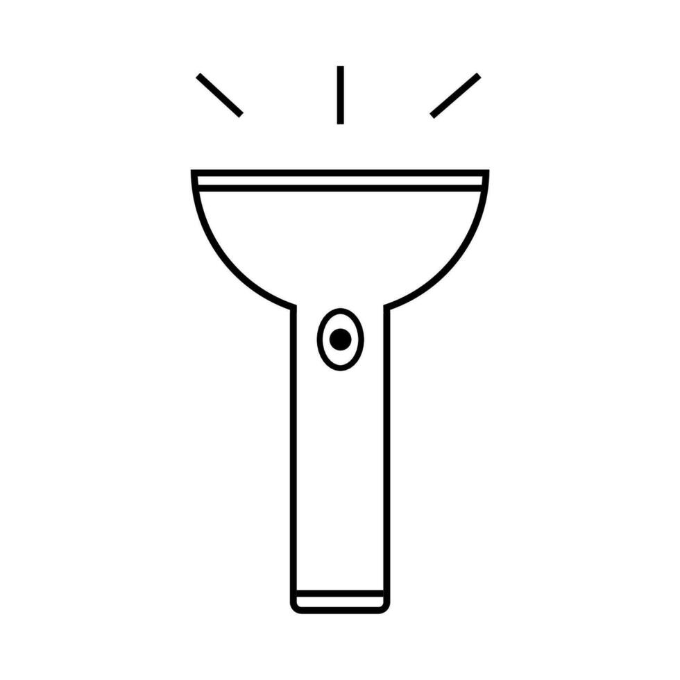 zaklamp icoon. handleiding lantaarn symbool. teken element campyng vector. vector