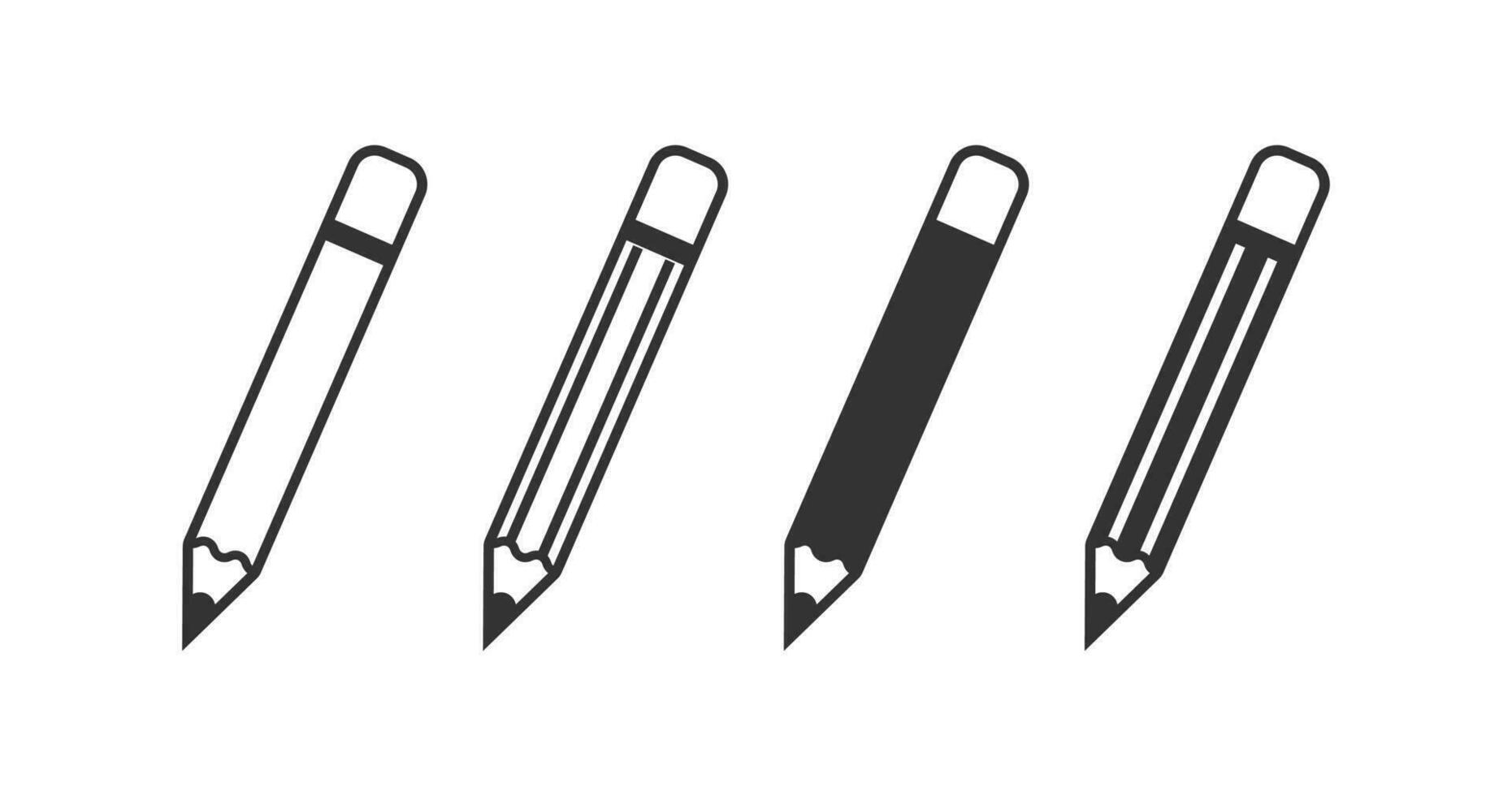 pensil icoon. onderwerpen voor tekening symbool. teken pen vector. vector