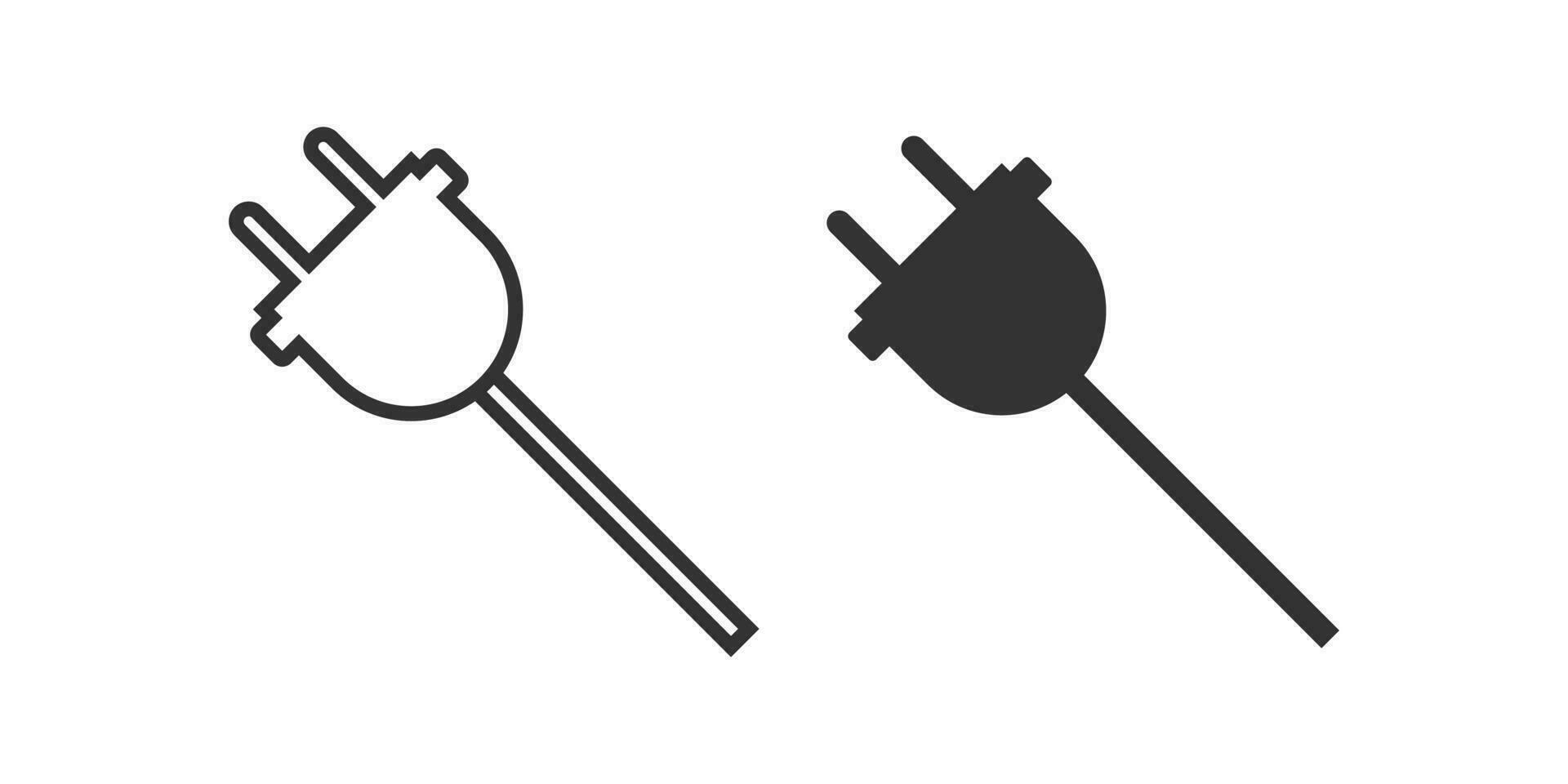 elektrisch plug icoon. aansluiten stopcontact symbool. teken energie kabel vector. vector
