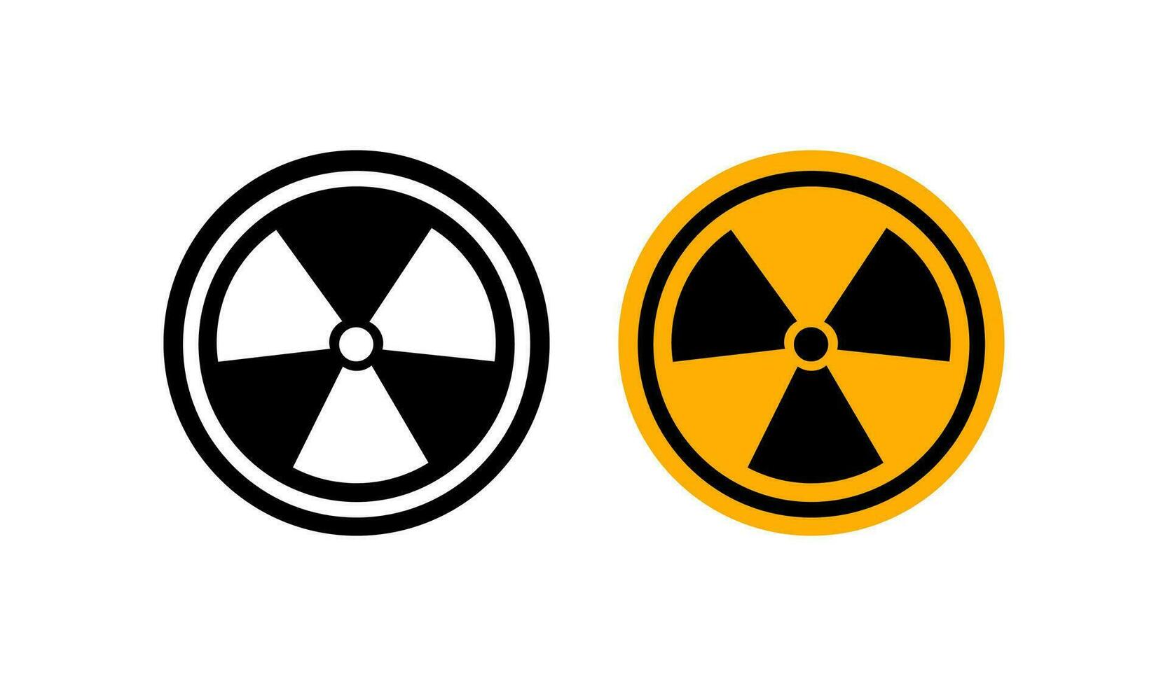 straling icoon. nucleair symbool. teken radioactief, nuke vector. vector