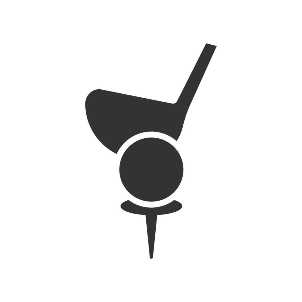 golf icoon. bal en putter symbool. teken golfen vector. vector