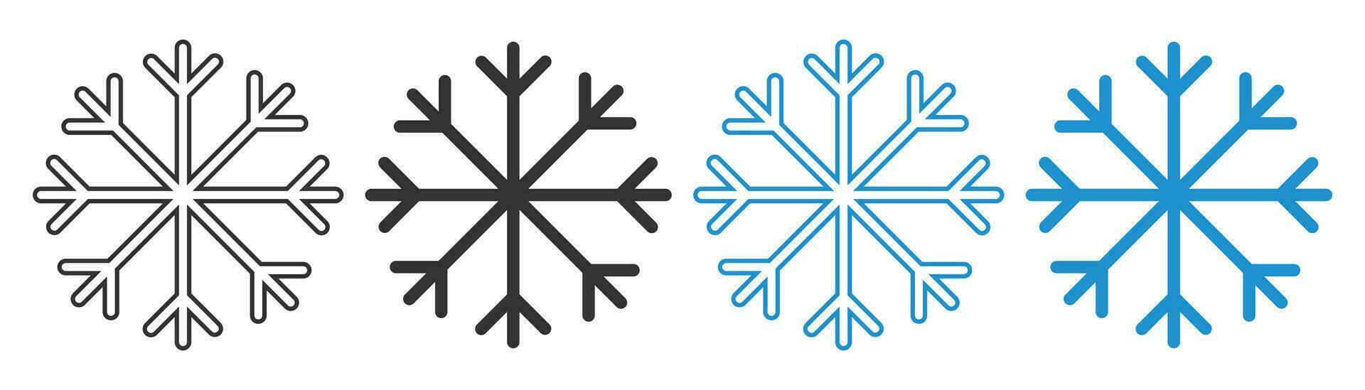 sneeuwvlok set. Kerstmis decor symbool. teken winter vector. vector