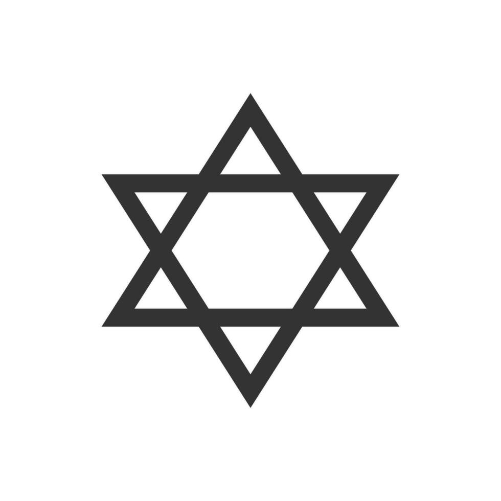 ster van david icoon. jodendom religieus symbool. teken hexaham vector. vector