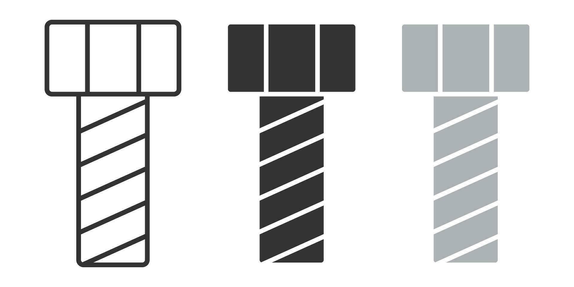 bout icoon. bouw gereedschap symbool. zingen schroef vector. vector