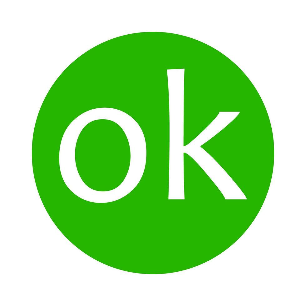 groen OK icoon. keuze Ja symbool. teken mooi zo vector. vector