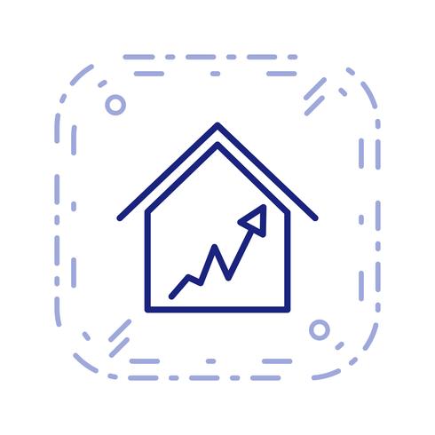 Grafiek huis vector pictogram
