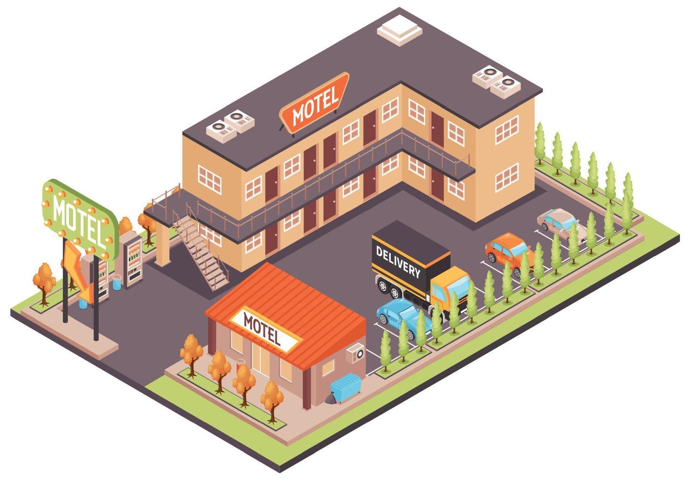 motel kleur illustratie vector