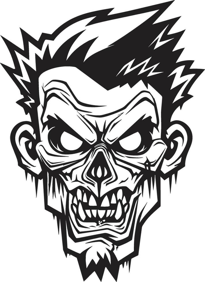griezelig zombie embleem mascotte vector zombie mascotte illustratie vector ontwerp