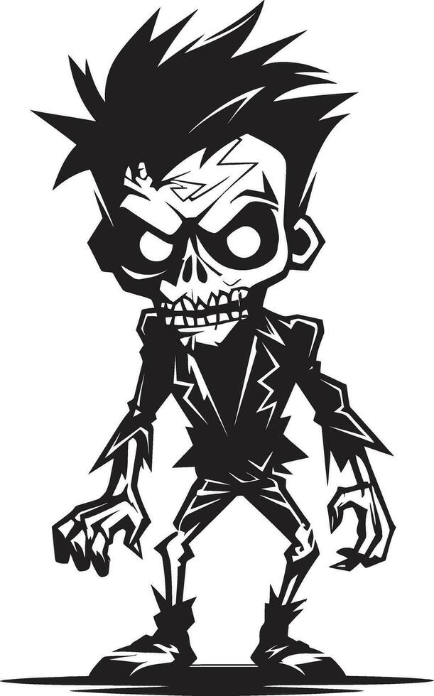 zombie karakter mascotte vector ontwerp kwaadaardig mascotte zombie vector embleem