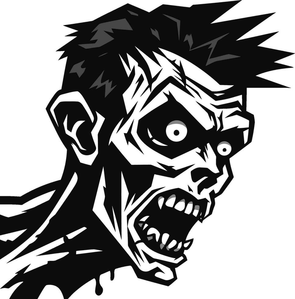 zombie vriend mascotte illustratie macabre mascotte zombie vector