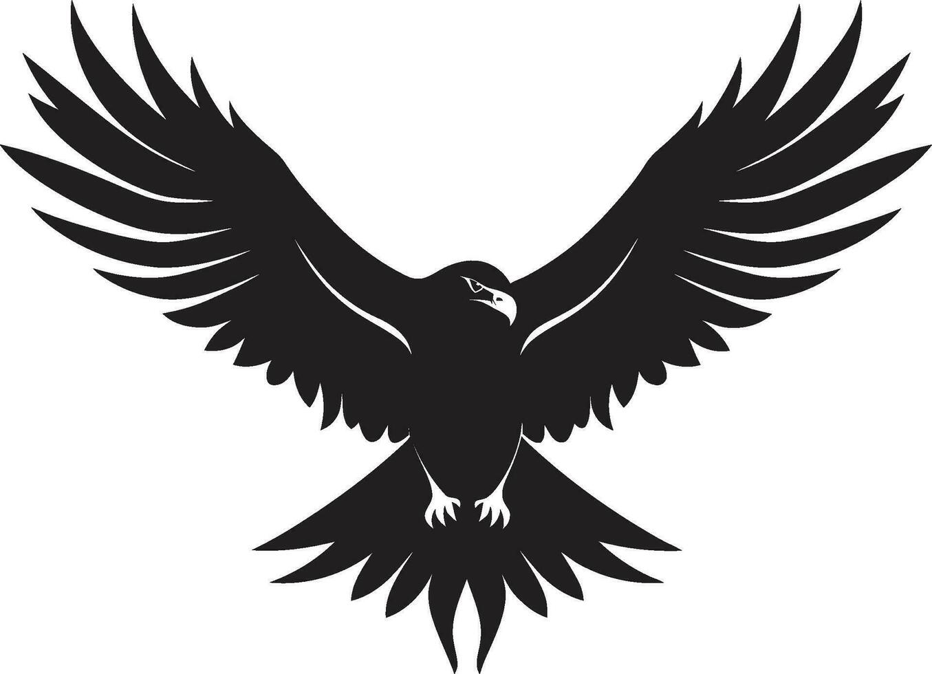soeverein vlucht symbool vector adelaar icoon elegant roofvogel profiel zwart vector adelaar