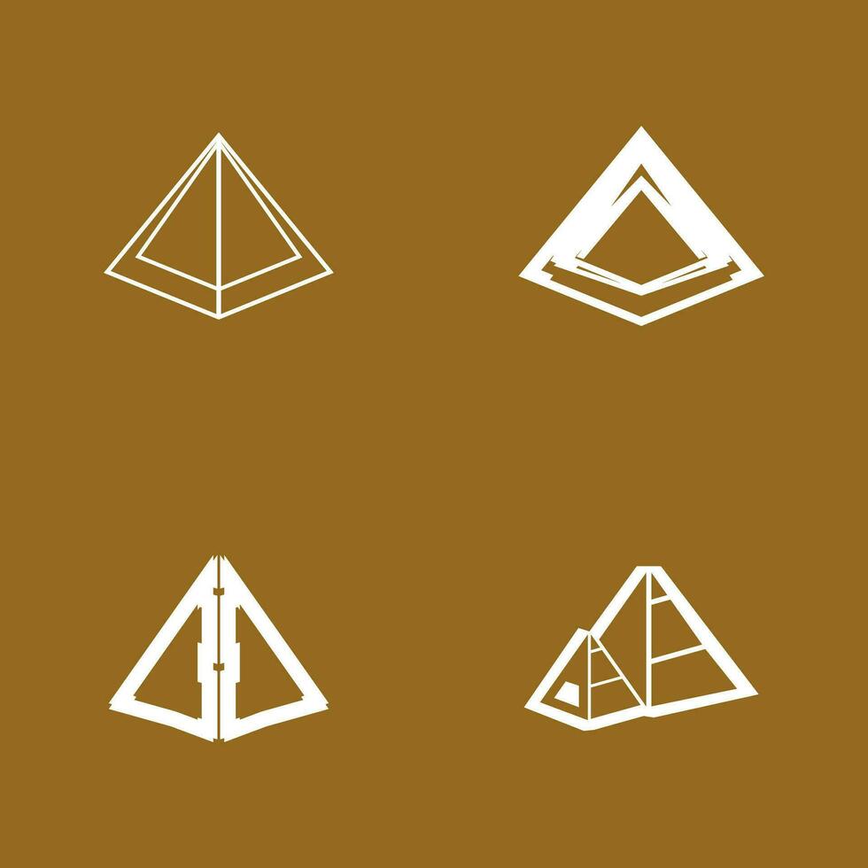 driehoek piramide icoon en symbool vector sjabloon