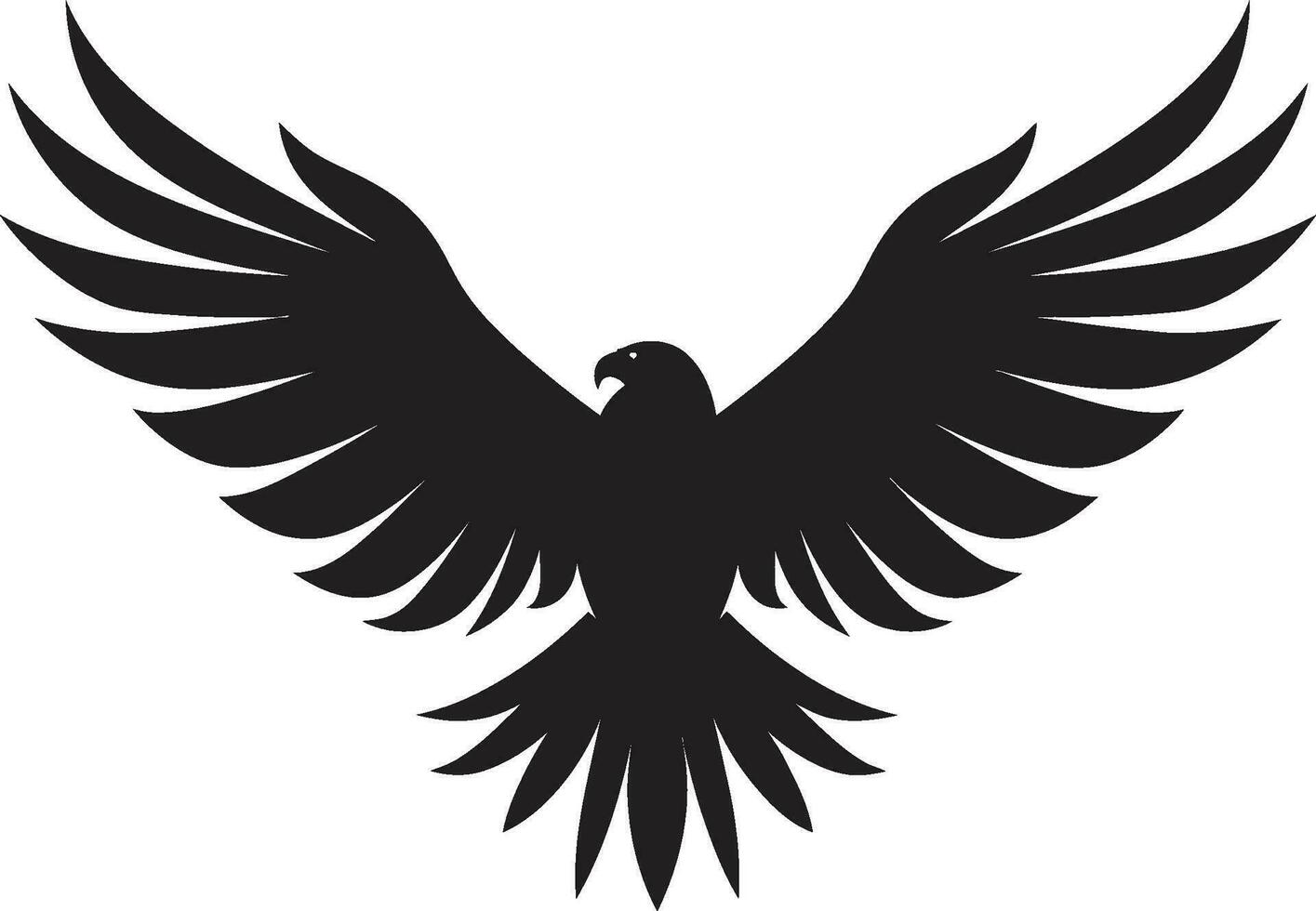 vorstelijk vogel embleem vector adelaar ontwerp edele vlucht icoon zwart adelaar vector