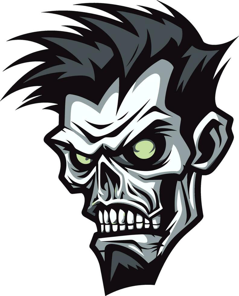 afschuwelijk vriend zombie mascotte illustratie zombie vriend mascotte vector artwork