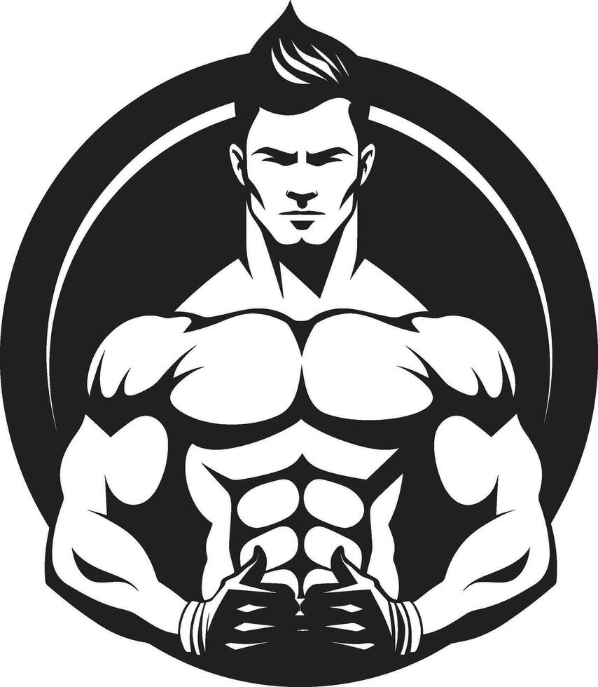 geschiktheid fusie bodybuilding vector pictogrammen in oefening ontwerp beeldhouwen succes vector ontwerpen voor bodybuilding en oefening