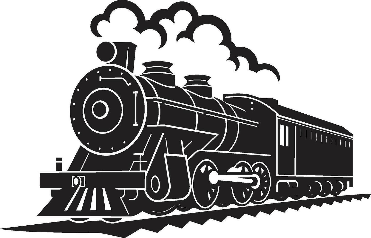 antiek spoorweg pad zwart icoon historisch vervoer lijnen vector zwart ontwerp