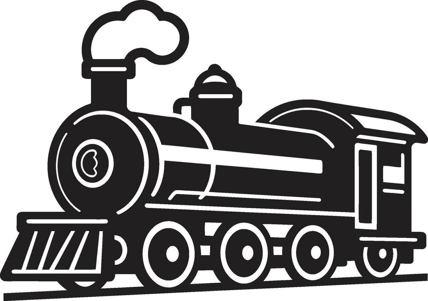 nostalgisch trein sporen vector ontwerp wijnoogst voortbeweging zwart icoon