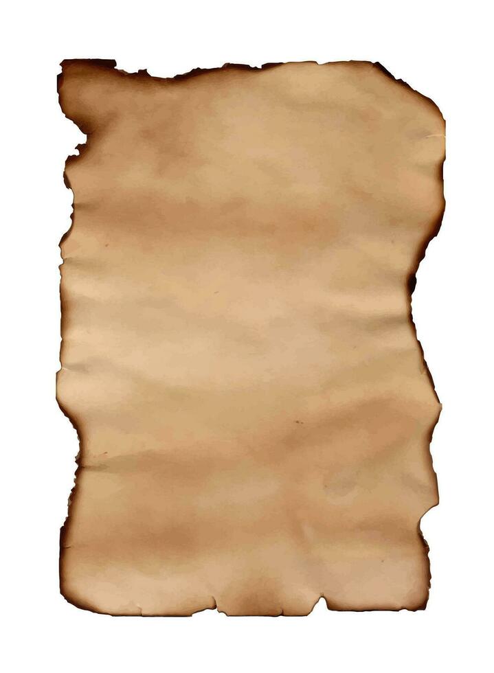 wijnoogst oud papier met een beetje verbrand randen traceren van echt papier, geschikt voor advertentie, manuscript en ander, vector illustratie