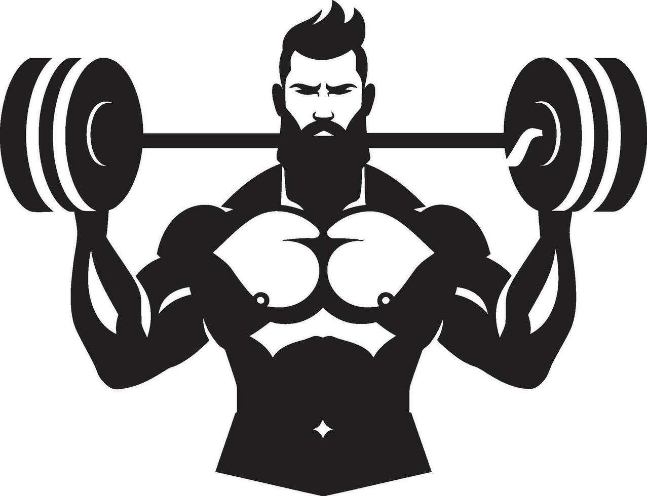 dynamisch discipline vector pictogrammen voor geschiktheid en bodybuilding spier statistieken oefening vector ontwerpen in bodybuilding