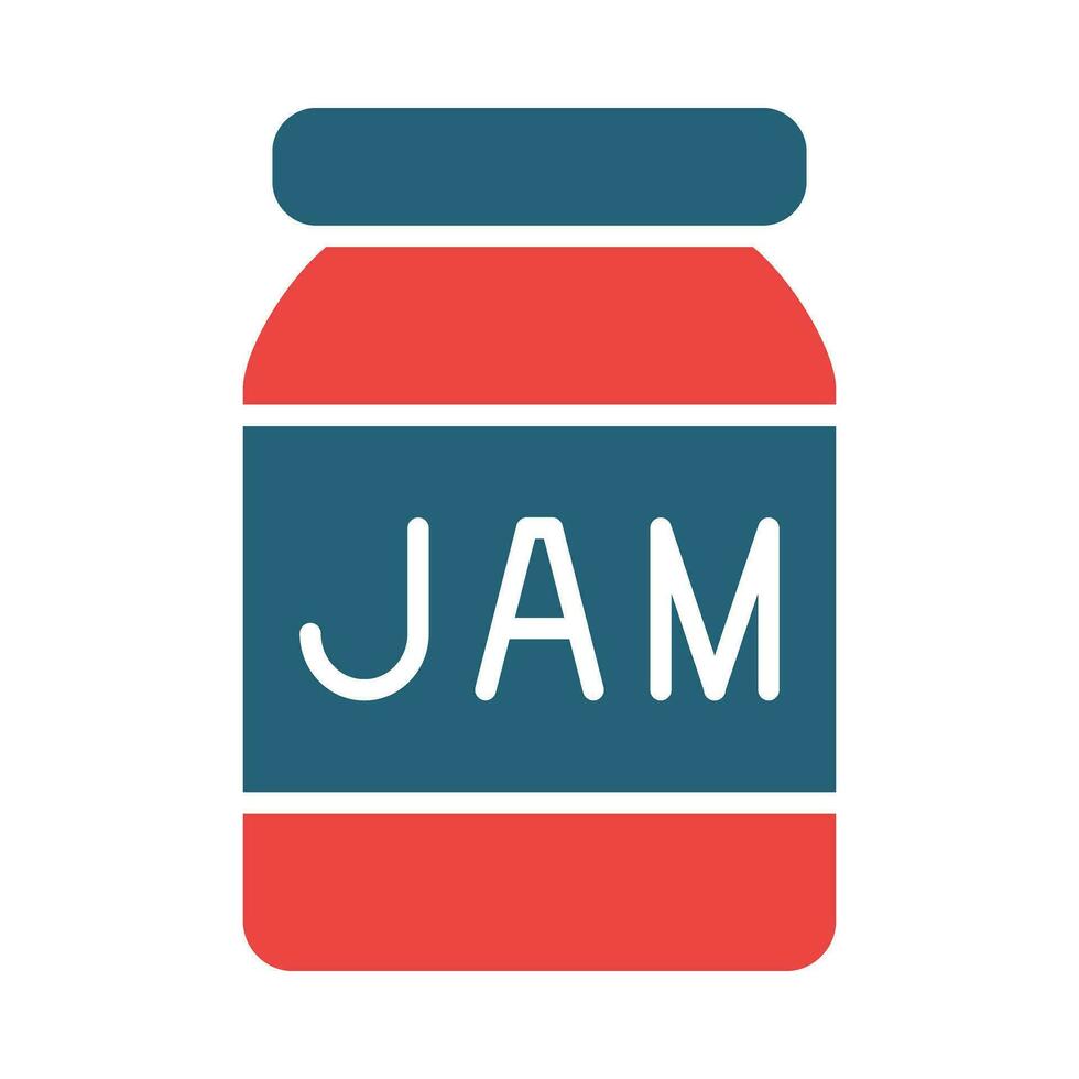 jam glyph twee kleur icoon ontwerp vector