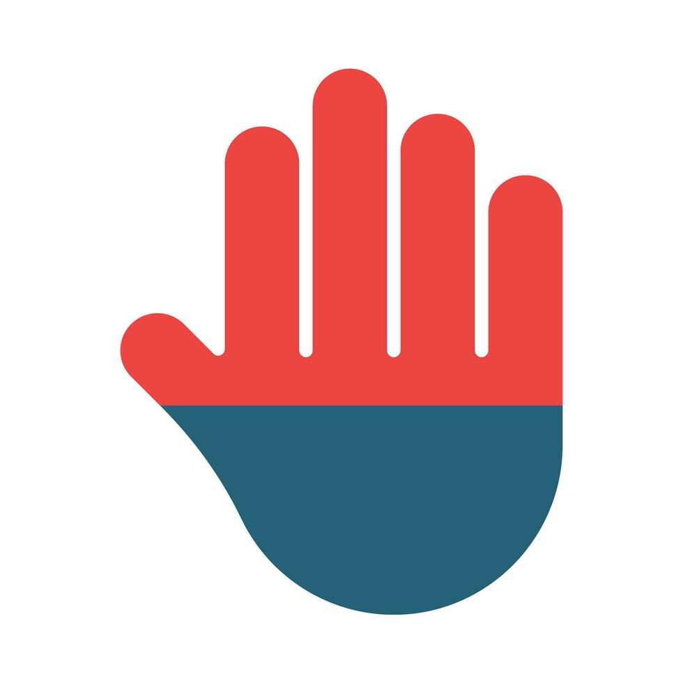 hand- gebaar glyph twee kleur icoon ontwerp vector