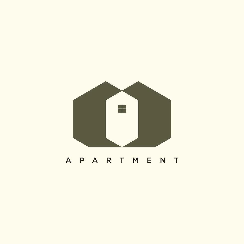 luxe appartement logo ontwerp vector