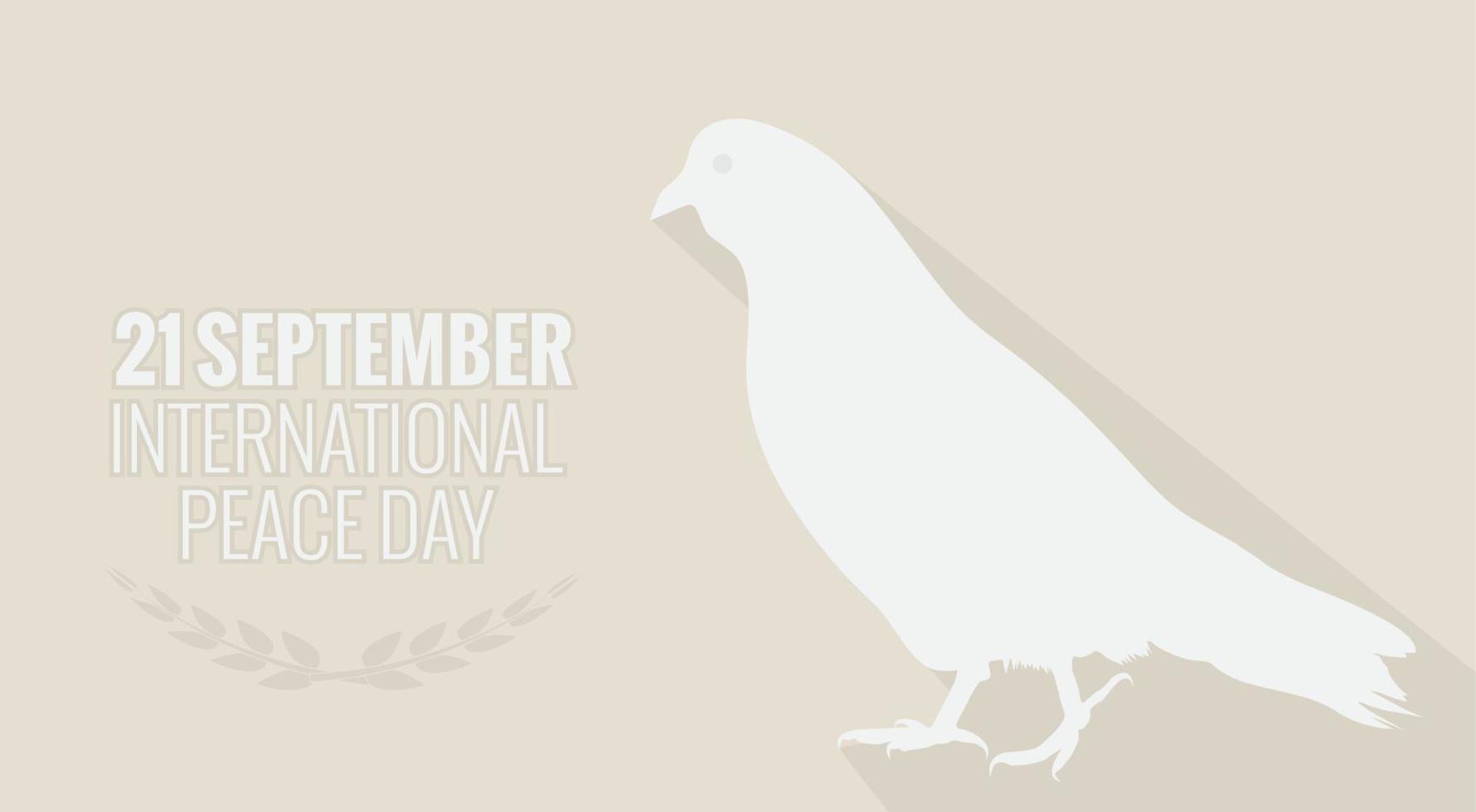 21 september internationale vredesachtergrond. vector illustratie