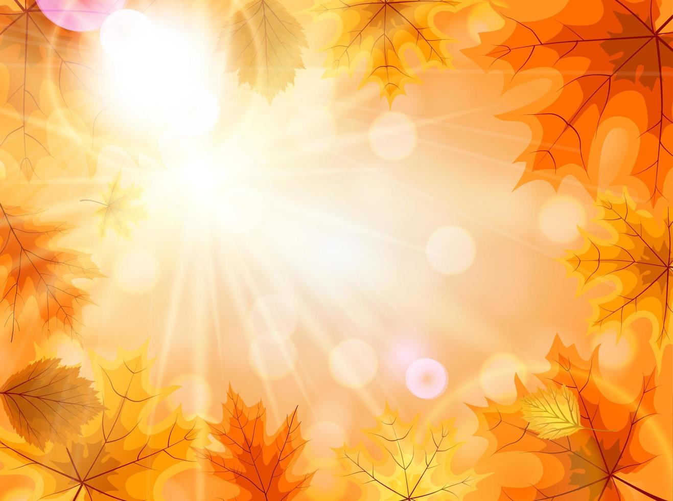 abstracte vector illustratie achtergrond met vallende herfstbladeren